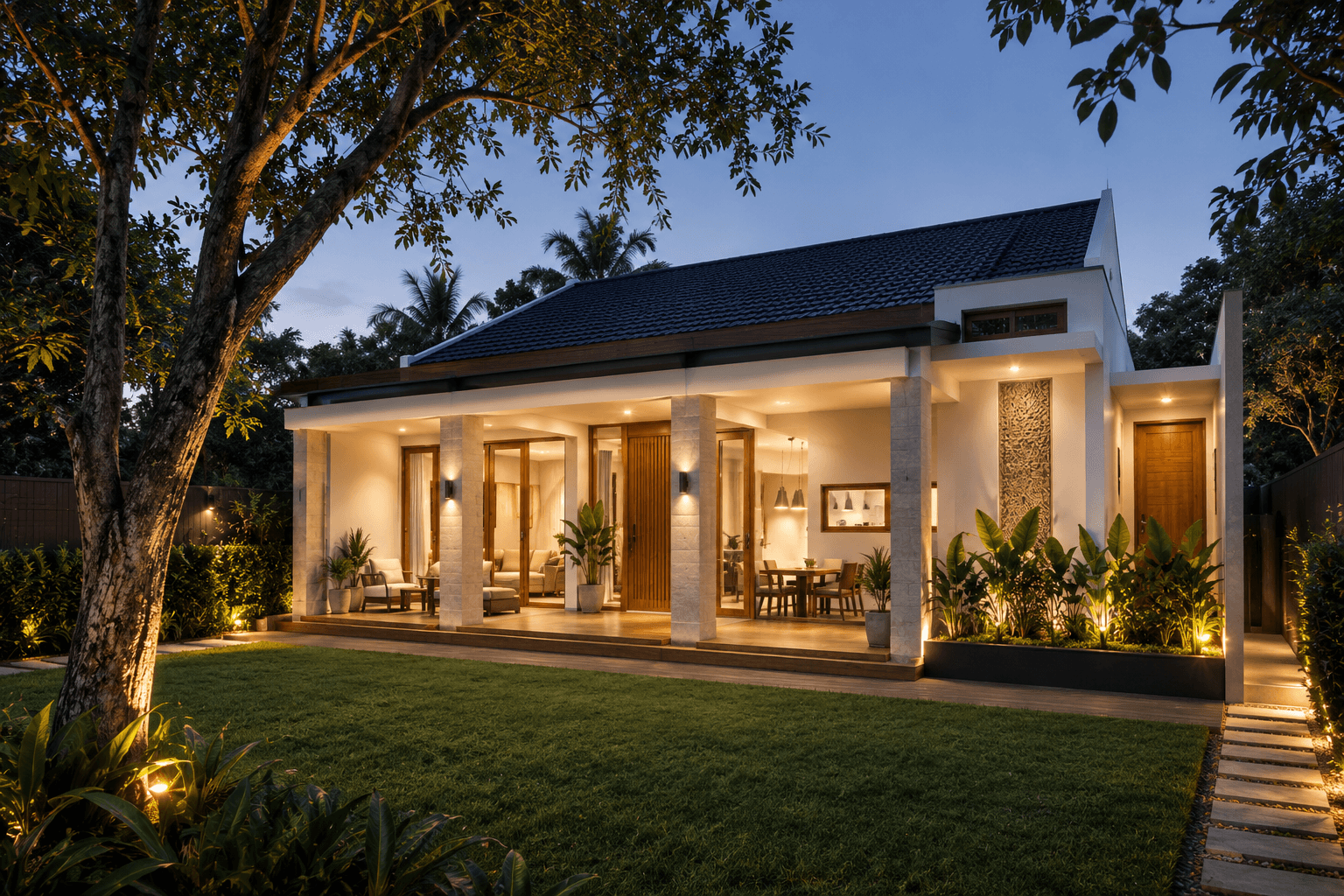 Fasad Modern Tropical Contemporary Indonesian